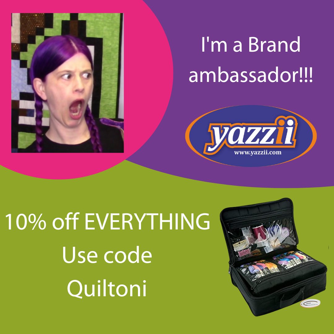 quiltoni's tweet photo. I have been waiting for this day to be able to announce that I am a Yazzii Ambassador!
Purchase any of the bags 10% off with code Quiltoni!
https://t.co/C8blDBN5HH
#sewingbags #craftsonthego #sewingonthego #travelsewing #sewingtravel #craftbags #sewingstorage #craftstorage https://t.co/ImQ0gEfLM2