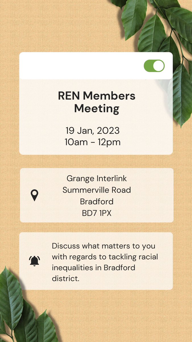 Don't miss our first members meeting of the year, we're looking forward to seeing you all there! 

#raceequalitynetwork #bradford #community #raceequality #socialchange #representation #globalmajority #grassroots #racialequality  #communityled