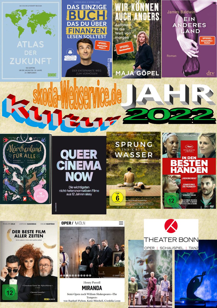 Kleine Kostbarkeiten: Kultureller Jahresrückblick 2022.
12 Kulturhighlights: Das neue Jahr mit einem Rückblick beginnen <a href="/derfreitag/">der Freitag</a> freitag.de/autoren/ansgar… Cc <a href="/ian_goldin/">Ian Goldin</a> <a href="/robmuggah/">Robert Muggah</a> <a href="/dumontverlag/">DuMont Buchverlag</a> @Ullstein <a href="/dtv_verlag/">dtv Verlag</a> <a href="/salzgeberfilm/">Salzgeber</a> <a href="/finanzfluss/">Finanzfluss</a> <a href="/beyond_ideology/">Maja Goepel @beyond-ideology.bsky.social</a> <a href="/quotesbybaldwin/">James Baldwin Quotes</a>.
