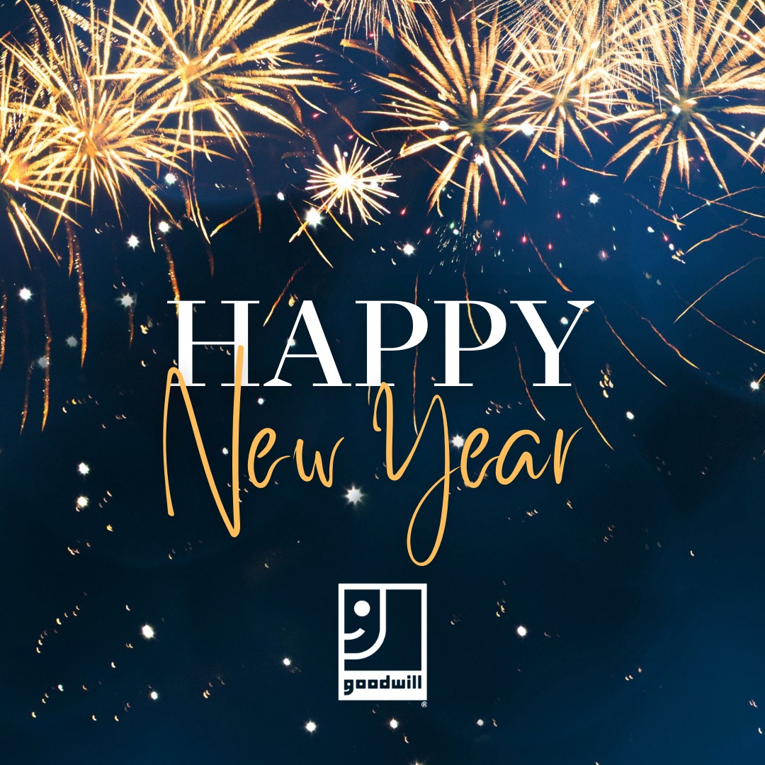 YourGoodwill's tweet image. Wishing you a safe and happy New Year! 

Reminder, Goodwill Stores &amp;amp; Donation Centers are open today, 12pm-5pm.