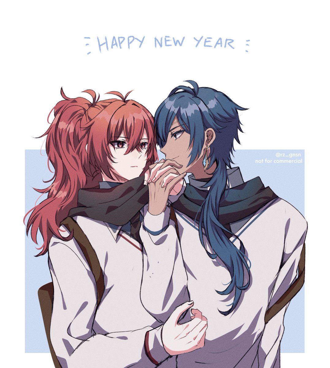 ディルック(原神) ,ガイア(原神) 「happy new year!#kaeluc ディルック(原神) ,ガイア(原神) 「happy new year!#kaeluc