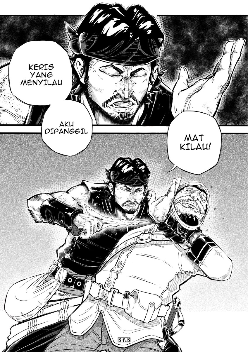 rowgoesrowr's tweet photo. Reimagined babak kesukaan dari "Cabaran Melukis Aksi Dalam Filem Mat Kilau " https://t.co/gG1K3gWol3