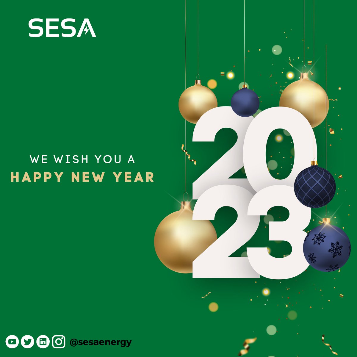 sesaenergy's tweet photo. With great enthusiasm we close the present year in our company, for which we wish to send you a New Year’s greeting with the blessings and prosperity that we hope will be given to each of your families. Happy New Year 2023! #happynewyear #2023NewYear #solar #sesaergy #2023goals https://t.co/UTM28wRHAf