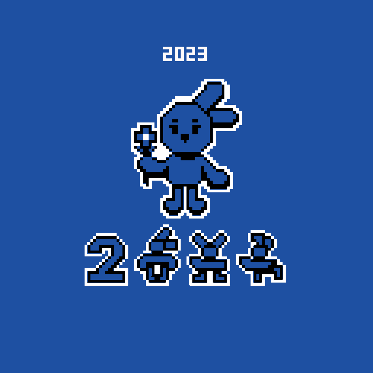 WorldView_85's tweet photo. #pixelart #ドット絵 
🟦🐰🟦 https://t.co/8d44NqaKkT