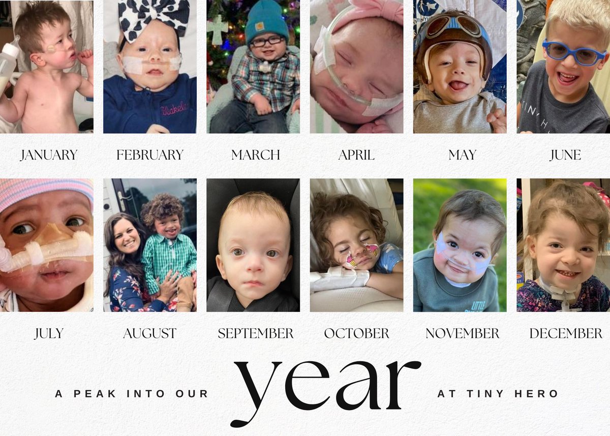 From the entire #TinyHero family, we would like to wish you and yours a healthy and happy #NewYear2023! 🥂🥳

Looking back on 2022, we celebrate the cute #TinyHeroes our fans loved the most each month on our social media. These faces are why we do what we do.
#NYE23 #CDHawareness