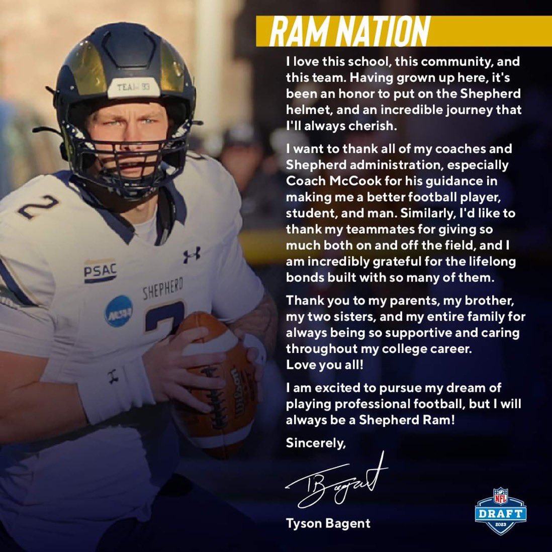 Tyson Bagent (@tysbagent) on Twitter photo 