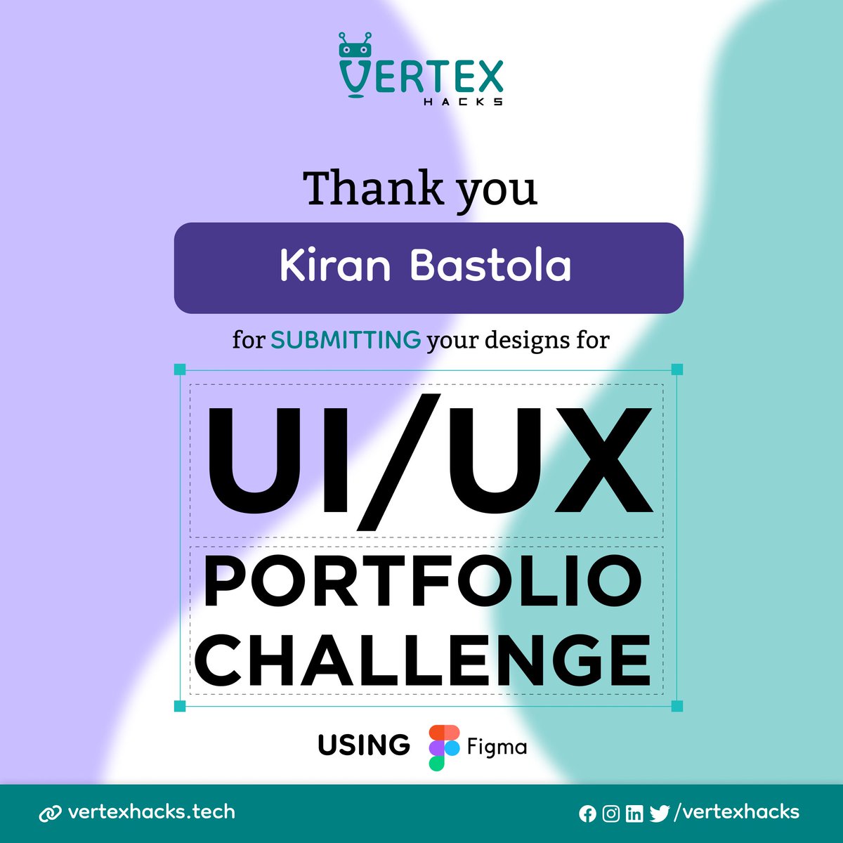 VertexHacks's tweet photo. Another striking portfolio Design!!

Thank you for entering your portfolio for the contest, Kiran Banstola.

It is well organized and uncluttered. It was a pleasure having you as a mentee.

Stay tuned as we post more honorable mentions and uncover the winner.
#VertexHacks #uiux https://t.co/dqOPydHATX