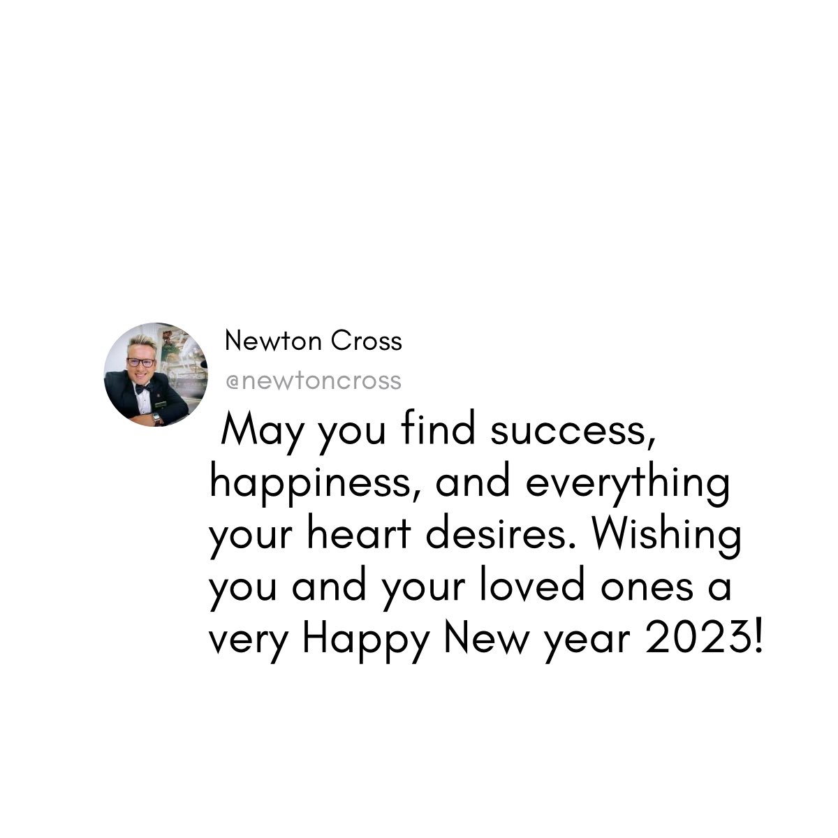 May you find success, happiness, and everything your heart desires. Wishing you and your loved ones a very Happy New year 2023! #HappyNewYear