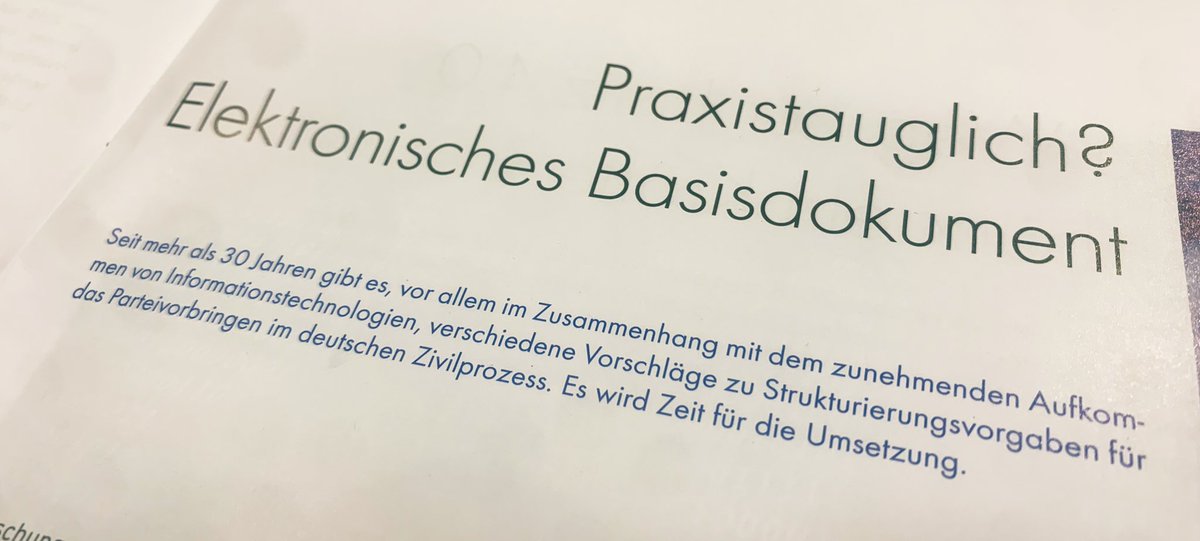 Wie praxistauglich ist das #Basisdokument? Ein Zwischenruf von Bettina Mielke (t1p.de/gmy0) in der aktuellen Richterzeitung <a href="/DRichterzeitung/">DRiZ - Deutsche Richterzeitung</a> 12/2023 - mit Hinweisen auf das jetzt #2023 beginnende #Reallabor in #Bayern und #Niedersachsen <a href="/schultzky1/">Hendrik Schultzky</a> <a href="/Jens_M_Bauer/">Jens Bauer</a>