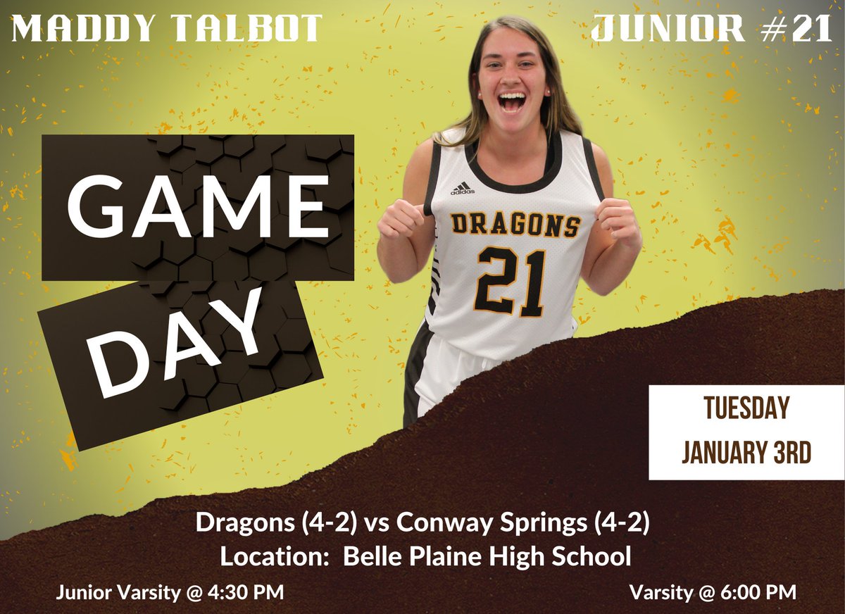 Come out and support the Dragons Tuesday night as we kick off the New Year at home against Conway Springs!!