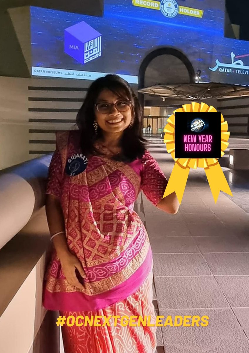 oshwalconnect's tweet photo. Congratulations to Charmi Nagaria of Doha, Qatar for being awarded an Oshwal Connect New Year Honour in recognition for her Guinness World Record for the Most Languages in a Reading Relay.

#OCNextGenLeaders
#InspiringOshwals
#OshwalGlobalHonour
#BePartofTheChange https://t.co/8tSPrFTMQn