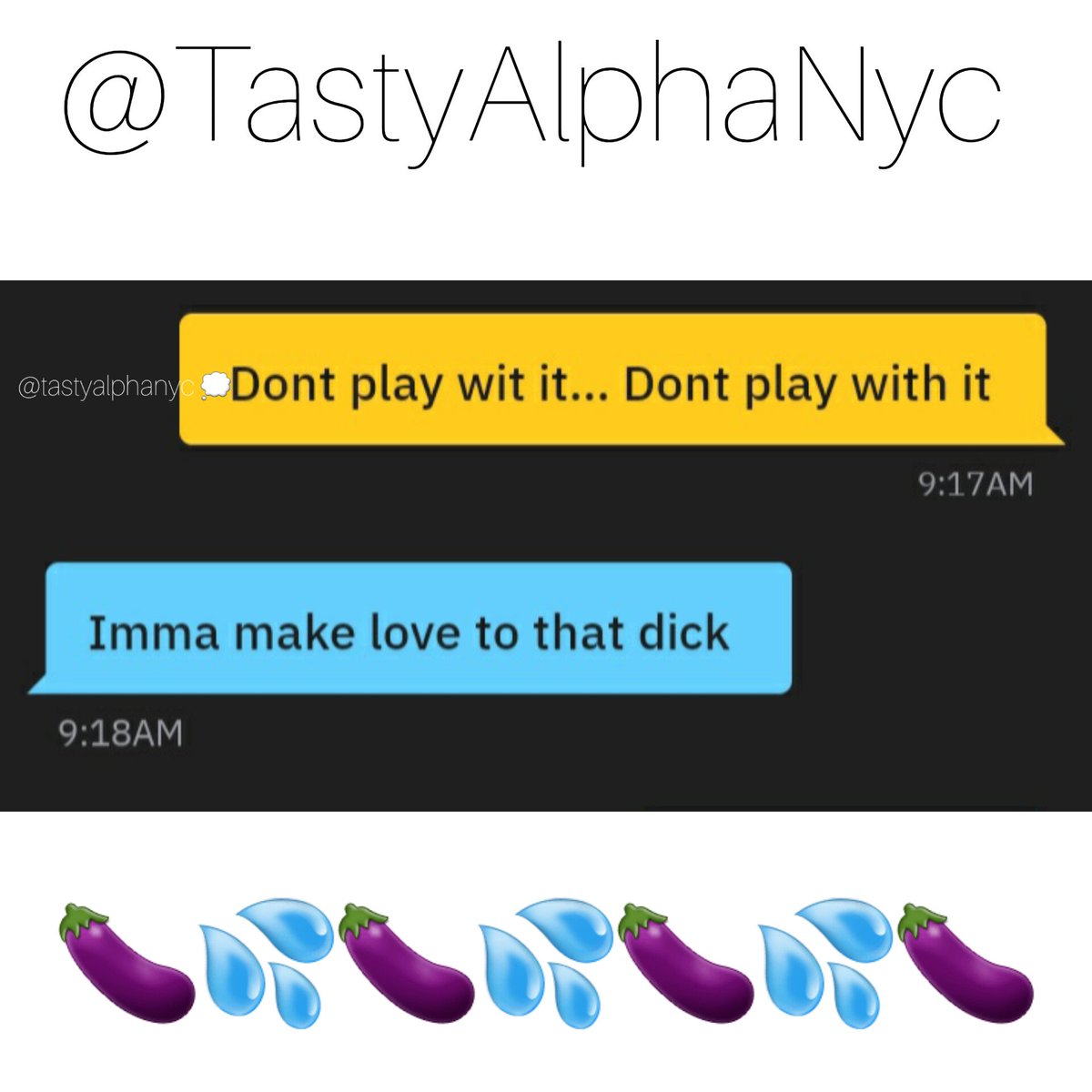 TastyAlphaNYC's tweet photo. TASTY ALPHA EXPERIENCE 😈
Made for Tastey Lovers 🍼🍯❤
RT or LIKE if you love Thick BBC
#NYC #blowjob #blowjobs #oral #deepthroat #a1 #sloppy #bi #gay #sloppytoppy #throatgoats #throat #a1throat #wetterthebetter #gaynyc #nycfreaks #suckcess https://t.co/g02rJZ70mR