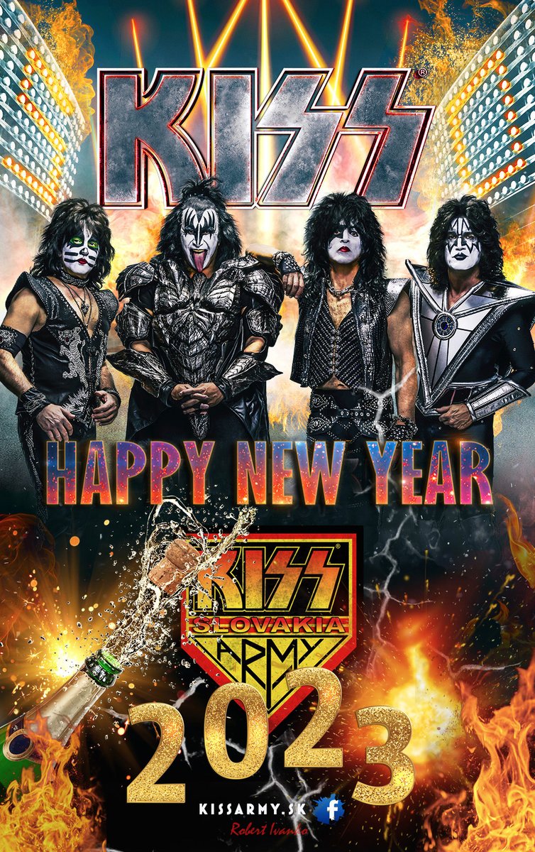 #HappyNewYear2023! #KISS Fan Art - Thanks to Emerson Deuschl, Robert Ivanko, & Piotr Sobczynski for sharing their awesome KISS New Year art with us. #KISSARMYROCKS