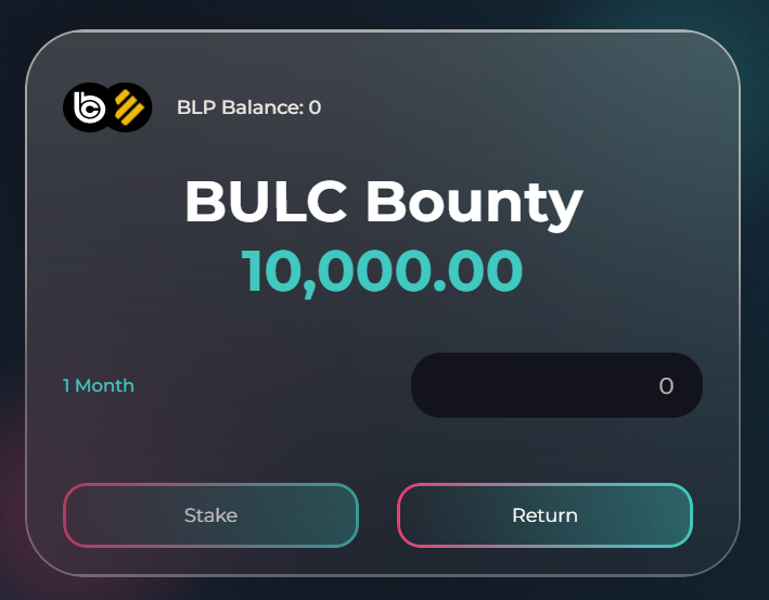 We start the NEW YEAR with a BANG!

Our AMM is now fully launched giving access to;

🌱 Staking
🚜 Farming
💰 Bounty

Our #BULLSBOUNTY allows users to stake LP tokens to share the pool prize

Current 💰's

> $1,000 BUSD
> 10,000 BULC

Visit bullcoin.io to play today!