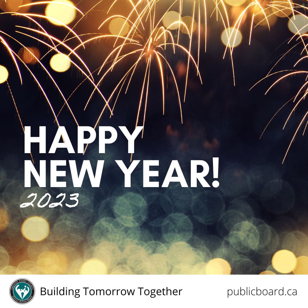 Happy New Year to all GECDSB students, staff, families and community members! ✨