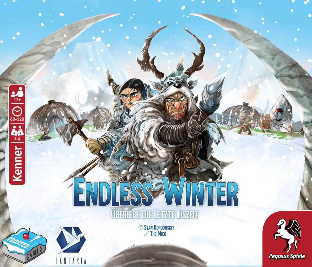 wuerfeltuermer's tweet photo. Der #GoldeneWürfelturm geht im Januar 2023 an #endlesswinter von @pegasusspiele &amp; @FrostedGames 
Endless Winter –Überlebe die letzte Eiszeit ist ein erstaunlich spannend verwobener Mix aus Worker-Placement und Handmanagement.
Mehr zum #SpieldesMonats unter https://t.co/KavygOu3q2 https://t.co/I3PmyVbGzm