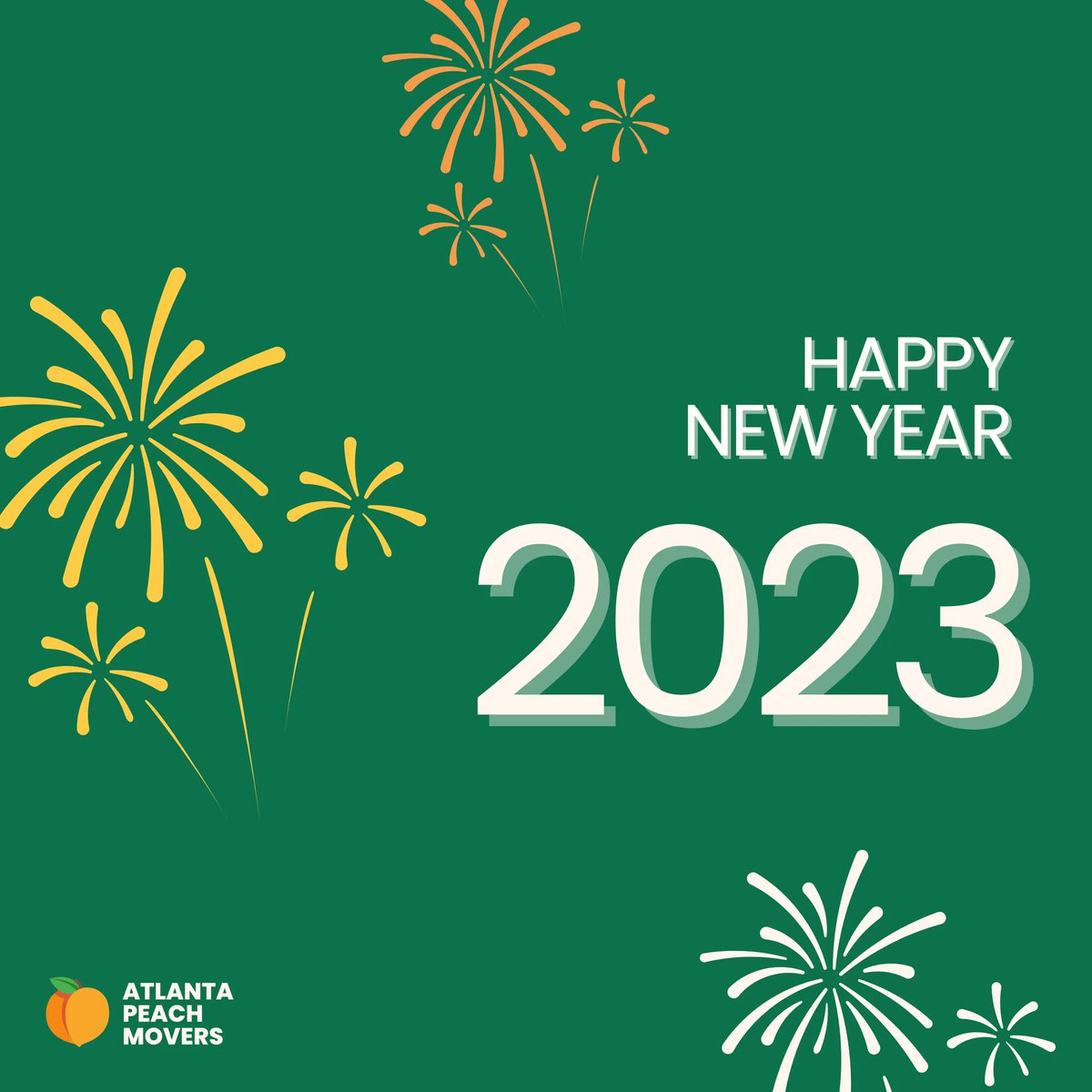 Happy New Year from our family at Atlanta Peach Movers! We wish you a wonderful start to 2023!  🎉 

#newyears #2023 #moving #atlantapeachmovers #atlanta #georgia