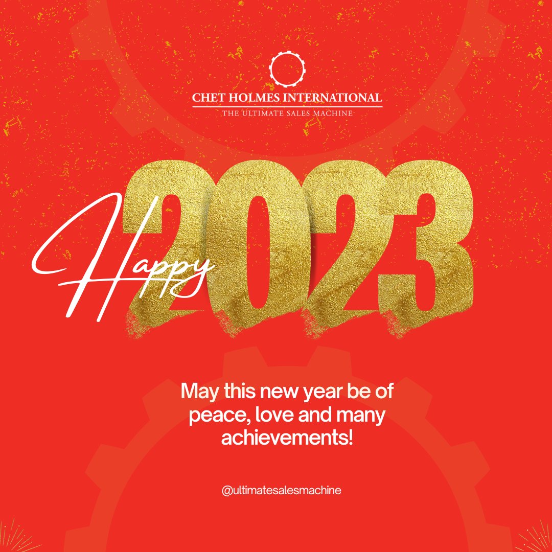 Happy New Year to everyone!🎆

May this new year bring new joy, goals, achievements, and many new inspirations in your life!

We wish you a year fully loaded with happiness and peace!✨

-Chet Holmes International