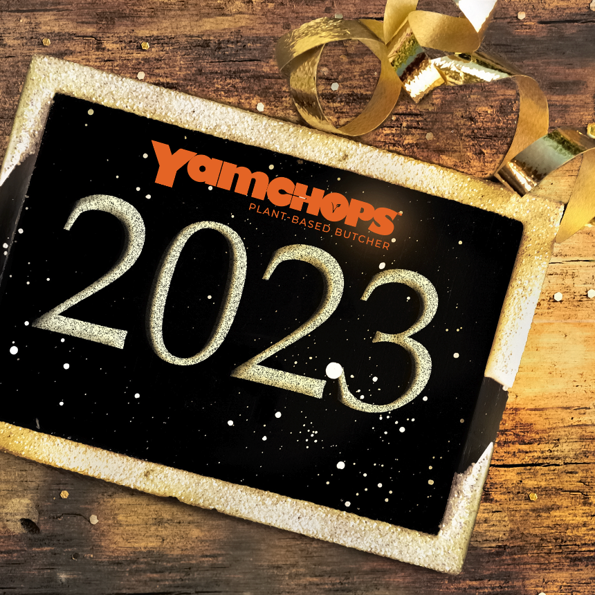 YamChopsTO's tweet photo. Happy New Year!  Wishing everyone all the best in 2023!

#plantbased #vegan #yamchops #plantbasedbutcher #plantbasedmarket #chefinspiredmenu #collegestreet #toronto https://t.co/sEHFYJUJNu