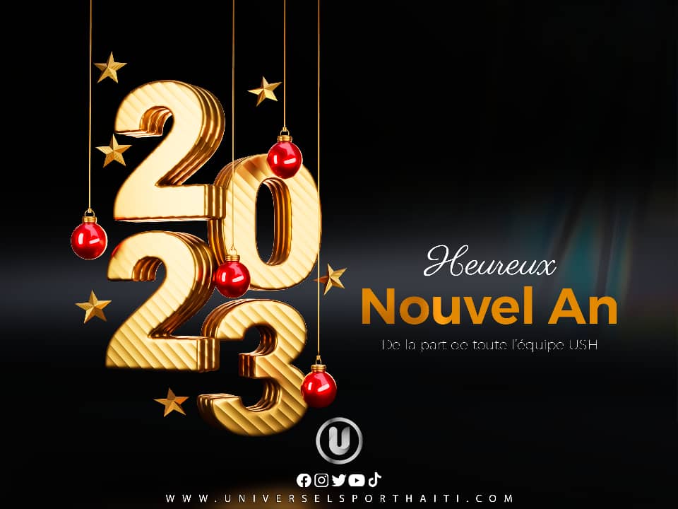 HaitiSportU's tweet photo. 🎉 Bonne année la #TeamUSH ! 🎊
L’ensemble du staff vous souhaite une bonne et merveilleuse année 2023 à vous et vos proches. On espère vivre de bons et beaux moments ensemble pour ce nouvel an !
𝐇𝐞𝐮𝐫𝐞𝐮𝐬𝐞 𝐚𝐧𝐧é𝐞 à 𝐯𝐨𝐮𝐬 𝐭𝐨𝐮𝐬 !
❤️🖤 https://t.co/pZ4Yi4CqrW