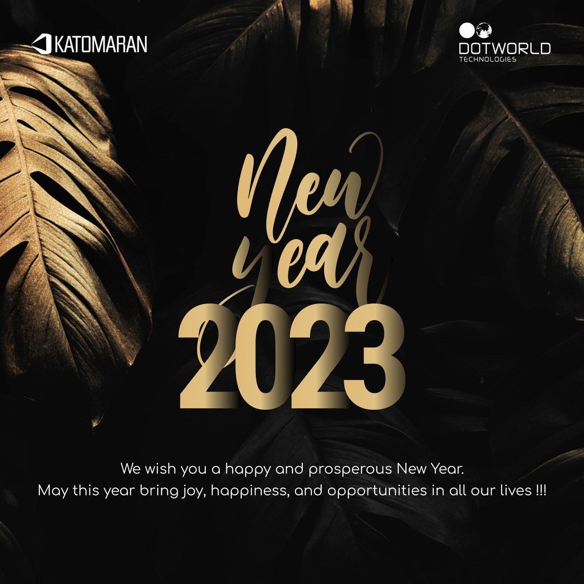 KatomaranIndia's tweet photo. Let's welcome this new year filled with new opportunities and new hope.
Wishing you all a very happy and prosperous new year 🎉🎉🎉
#katomaran #dotworld #newyear2023 https://t.co/XritAGYolR