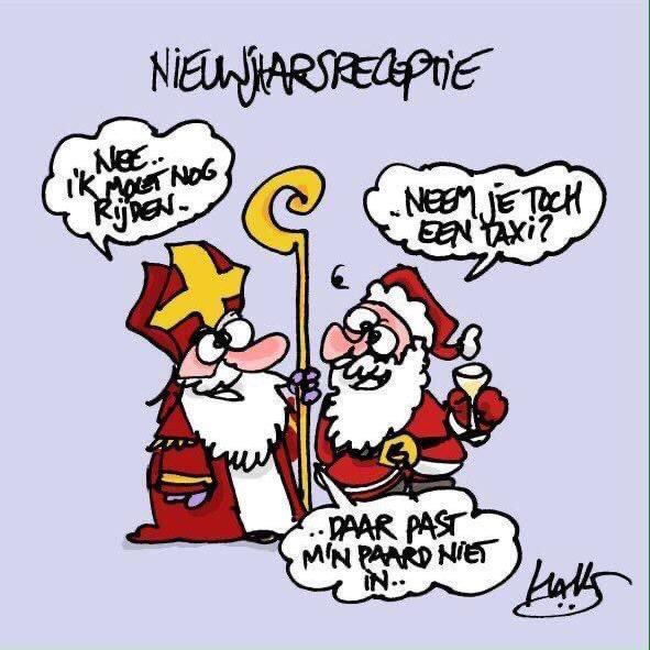 Nieuwjaarsreceptie.. #cartoon #paard #comic #taxi #art