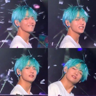 taeteluv_'s tweet photo. this kim taehyung with blue hair just looks so ethereal https://t.co/nmIYw0zPUL