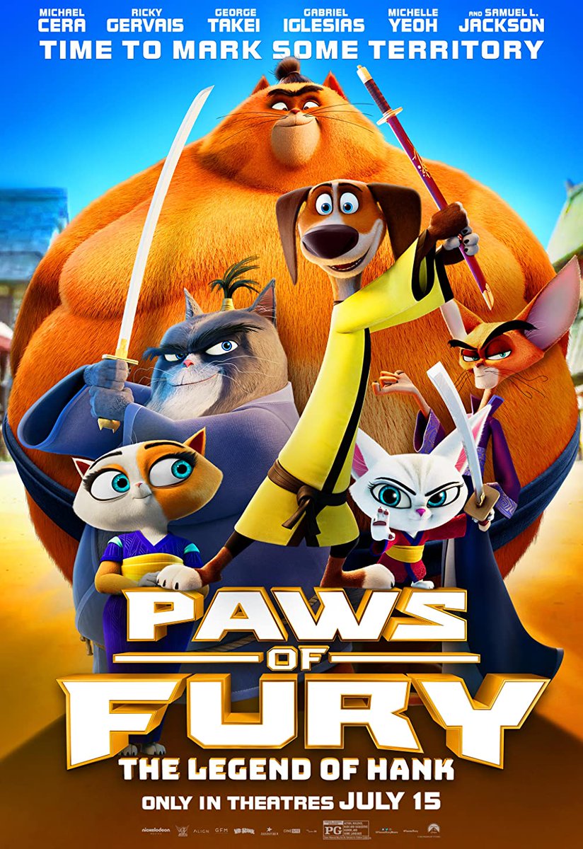 KFMovieGuide's tweet image. The #YearInFu 2022: #PawsOfFury: #TheLegendOfHank - directed by #ChrisBailey, #MarkKoetsier and #RobMinkoff; starring #MichaelCera, #SamuelLJackson, #MichelleYeoh, #RickyGervais and #MelBrooks.
.
bit.ly/PawsOfFuryKFMG