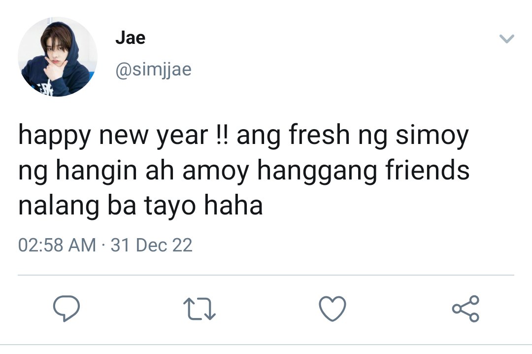 simkunghoon's tweet photo. happy new year

a #jakehoon few tweets from tindahan au

(1/10) https://t.co/37npNsEOFa