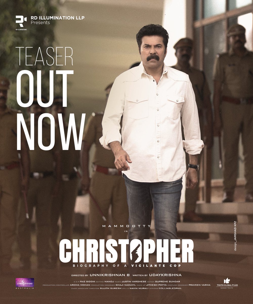 cinemaport_in's tweet photo. #ChristopherTeaser Out Now 🔥

➡️ https://t.co/421KyKvJsC

@mammukka  @Amala_ams @VinayRai1809 @unnikrishnanb 
#Christopher #ChristopherMovie 
#mammooty #Cinemaport https://t.co/pJjTp0PZj9