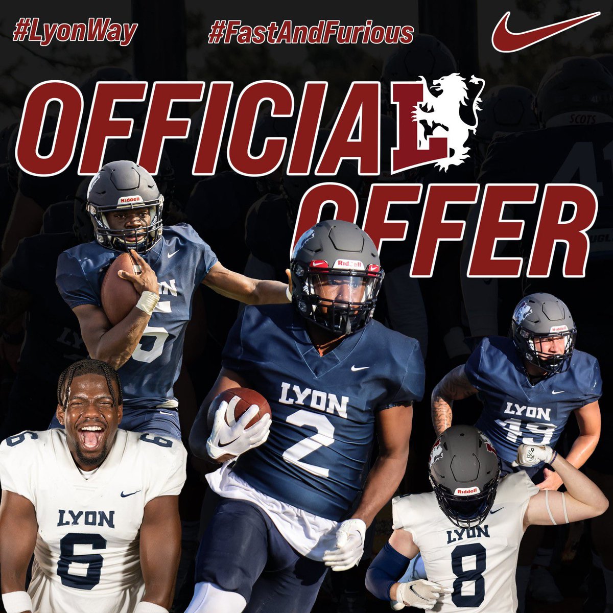 Hadyneley's tweet photo. After a great conversation with coach Douglas I am blessed to receive my first offer from Lyon college. #LyonWay @LyonHBC @_Lyon_Football @coachdtwhite @chipmiller29 @coachBuckhalter https://t.co/1A3K2iw764