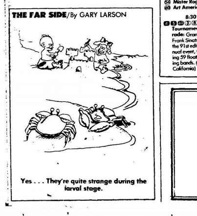 Jan 1, 1980: The Far Side by Gary Larson was first published in the San Francisco Chronicle. #80s Ran in syndication until January 1, 1995.