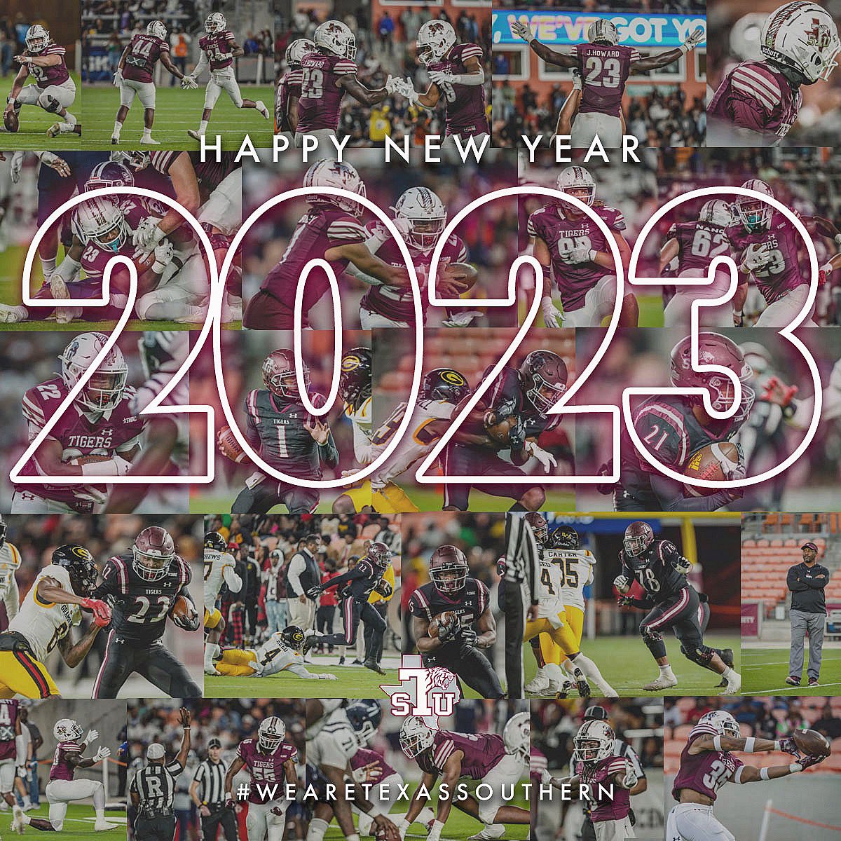 TSUFootball's tweet photo. Happy New Year! 

#WeAreTexasSouthern
            🐅🎆🐅
#TSUproud #TheSauceU https://t.co/j2xCcL6cE6