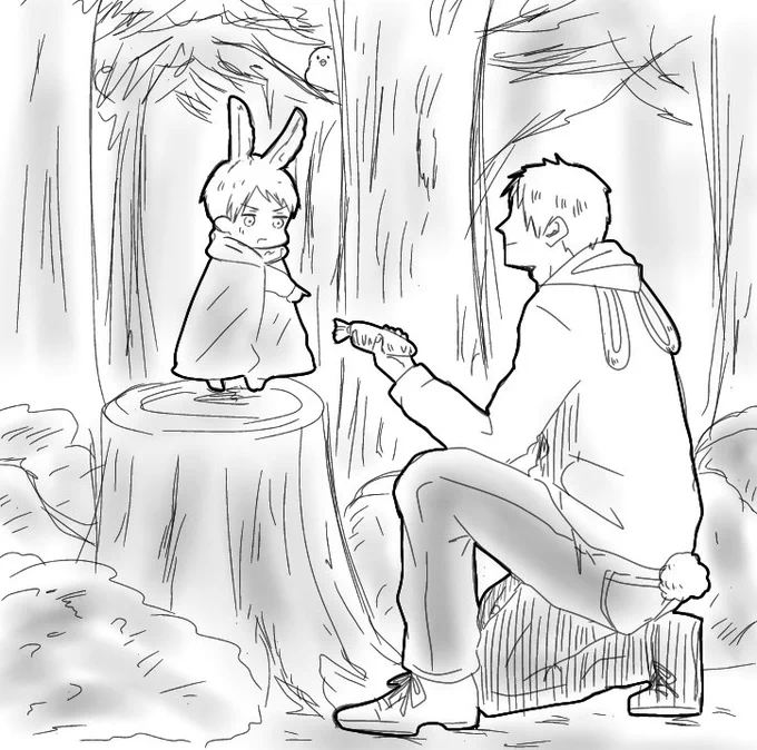 🐰(`フ')「あんまり好きじゃない」 
(`フ')「知ってる」 