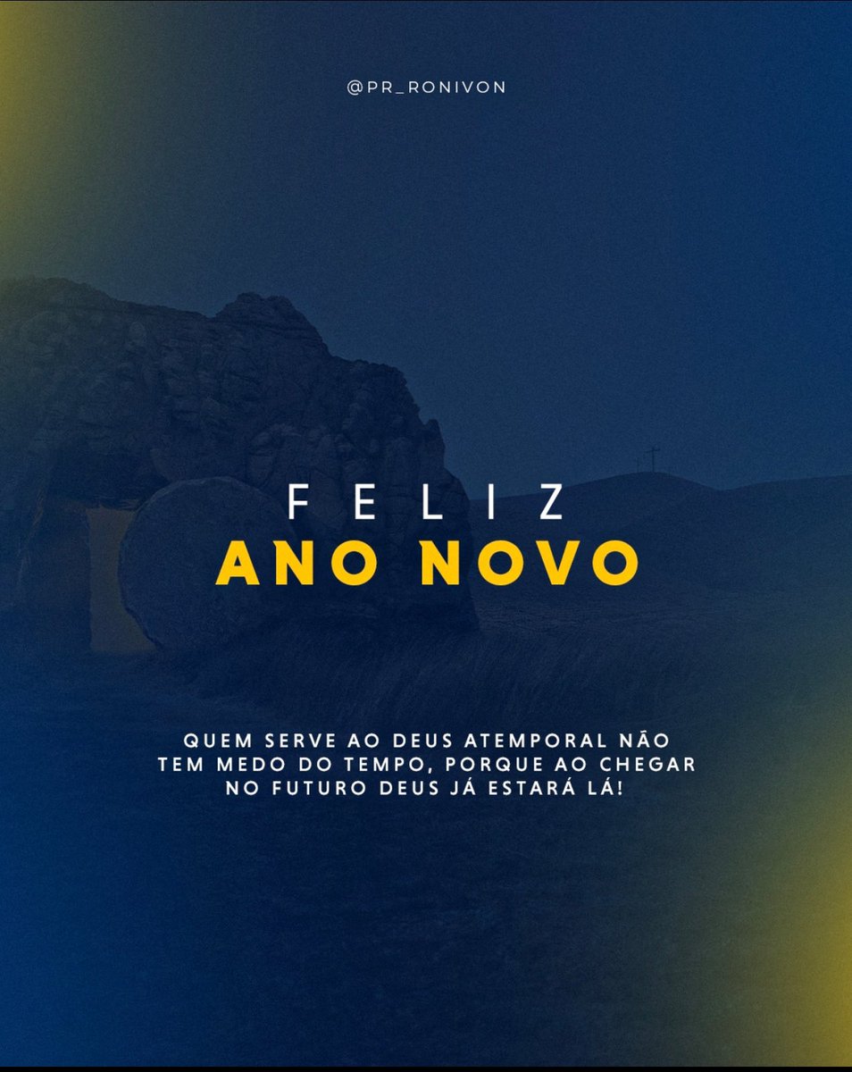 Porque Ele vive posso crer no amanhã. 

Feliz Ano Novo! 

Pr. Ronivon, Aline e Liz.