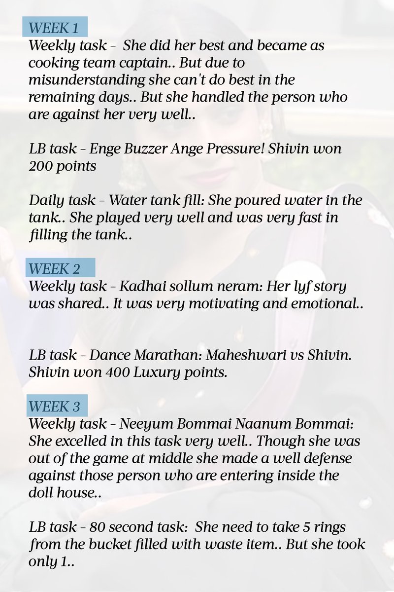 shivin_army's tweet photo. This is the reason why #Shivin𓃵 is successfully sailing her journey in #BiggBossTamil6 

As KH sir said she is a Torch bearer and she will be remembered
She hasn't used gendercard at any point till now

she is a deserved title winner
SHIVIN THE SENSATION
#ShivinSupremacy
PART 1 https://t.co/NANUkInpSh