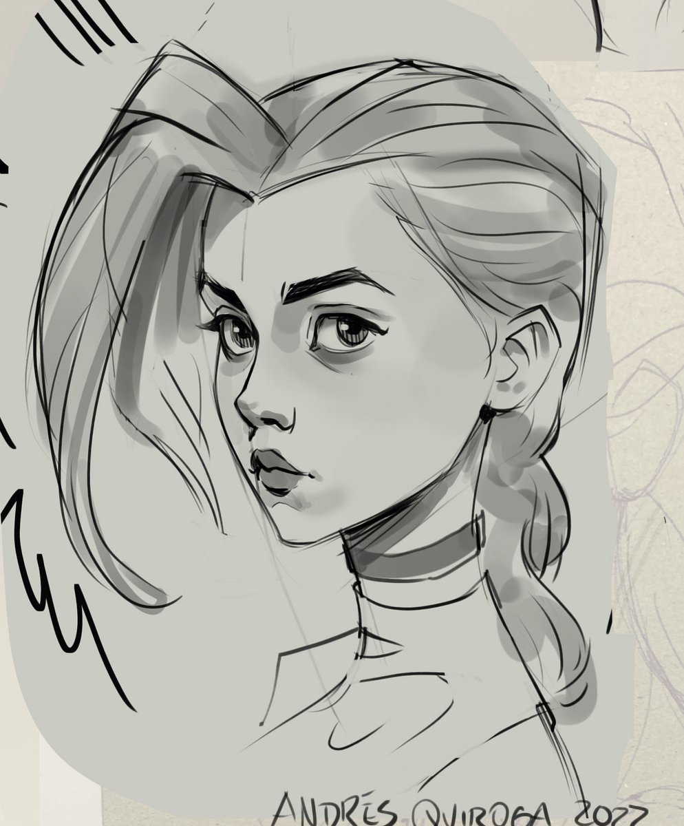 AQuiroga_art's tweet photo. Último dibujo del 2022. #sketch #jinxarcane #portrait https://t.co/MpctzldoNq