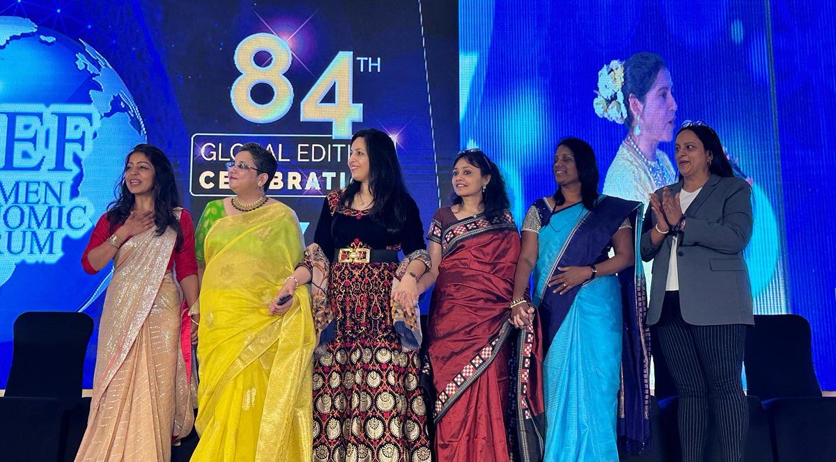 abirami1975's tweet photo. Seven Sisters! 
A thoughtful initiative by Dr. @harbeenarora

#WEF22 #G100 #womeneconomicforum #annualwomeneconomicforum2022 #womensupportingwomen  #womenempoweringwomen #GlobalConnection #bridgethegap #g20 #all #wicci #allindiachapterforexpansionandoutreach #abiramivivek https://t.co/i2TLIpfS3U