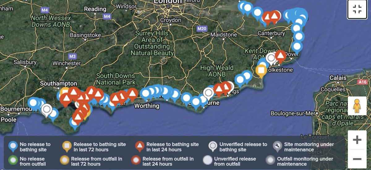 New year, same old <a href="/SouthernWater/">Southern Water</a> 💩

Sewage being pumped out all over the southeast, including a 339+ hour (14 day) release in Littlehampton that has been classified as 'non-impacting' on bathing quality 🤔

Water way to start 2023.