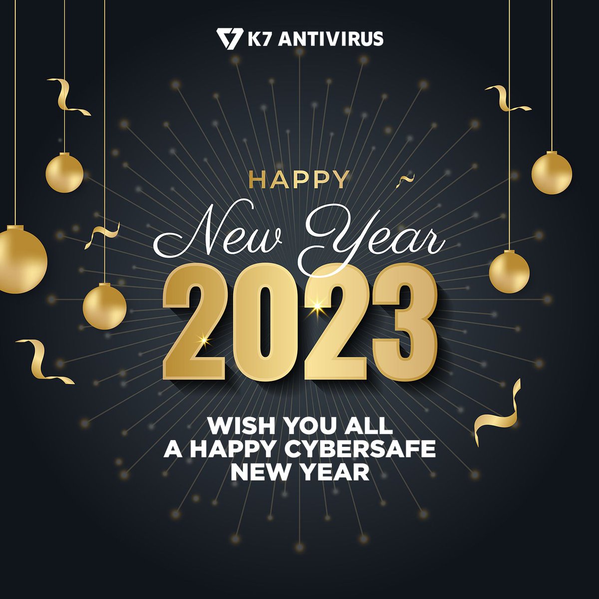 k7computing's tweet image. K7 computing wishes you all a very Happy New Year 2023. Let this year be Cybersafe for you and your loved ones.

Stay Safe, Stay Secure with K7 antivirus.

#k7antivirus #k7computing #newyear #happy_beginning