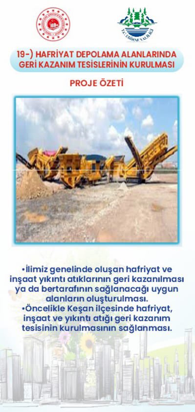 edirnecsb's tweet photo. #2023 hedeflerimizi paylaşmaya devam ediyoruz; ilimiz genelinde oluşan #hafriyat atıkları için 🏗️ #gerikazanım ya da #bertaraf işlemleri için uygun alanlar oluşturulması, pilot ilçe olarak #keşan ilçemizde başlanması 🏯🏰🏰 https://t.co/tUtfXv2tYA