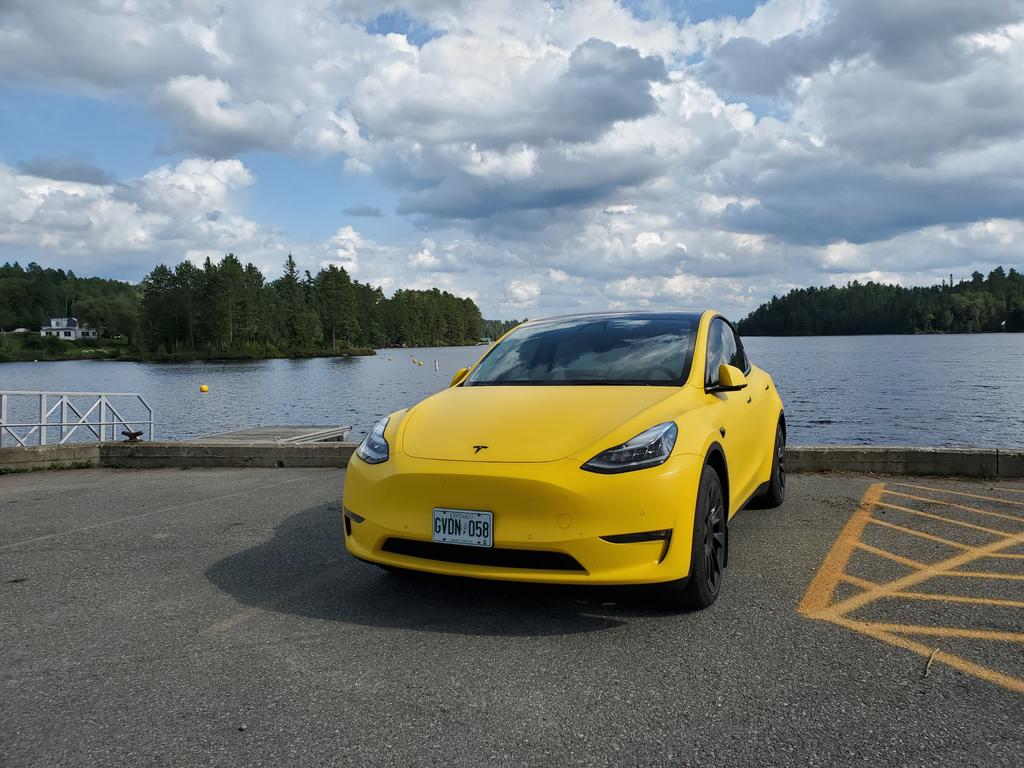 DELAAART's tweet photo. @Tesla Not wild but a 4hr road trip to beautiful Laniel Quebec https://t.co/FEYfXzp16Y