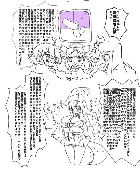 ブルアカふたなりえろまんがについて考えていました 