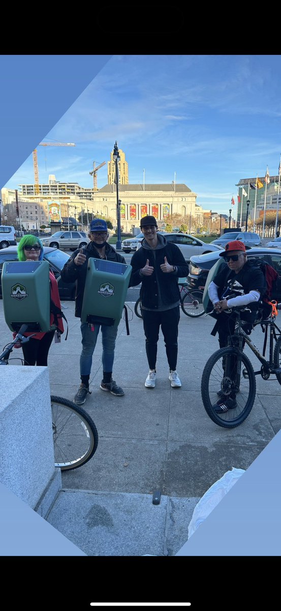 zacandrewclark's tweet photo. @LondonBreed @HomemoreProject has been distributing our solar powered backpacks to those who are unhoused. They are 100% waterproof too. Happy new year! https://t.co/eVJQlKxqSF