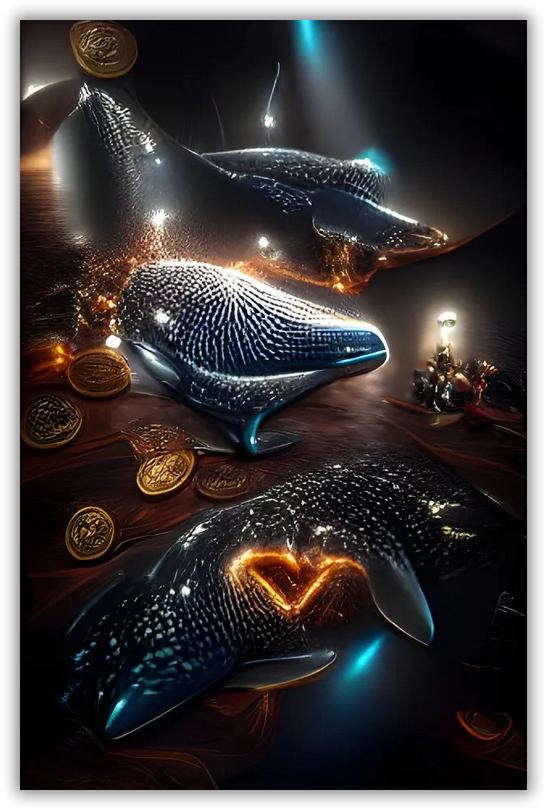 nft__Aria's tweet photo. Designs include whales and coins, and sometimes there is a heart. Whales are a symbol of greatness &amp; power, coins are a symbol of wealth, and hearts are a symbol of love &amp; kindness. No matter how powerful &amp; rich you are, you are nothing unless you know how to love and be kind💖💕 https://t.co/FOWJUKATuE