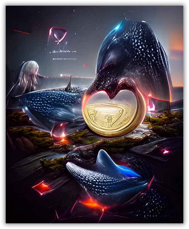 nft__Aria's tweet photo. Designs include whales and coins, and sometimes there is a heart. Whales are a symbol of greatness &amp; power, coins are a symbol of wealth, and hearts are a symbol of love &amp; kindness. No matter how powerful &amp; rich you are, you are nothing unless you know how to love and be kind💖💕 https://t.co/FOWJUKATuE