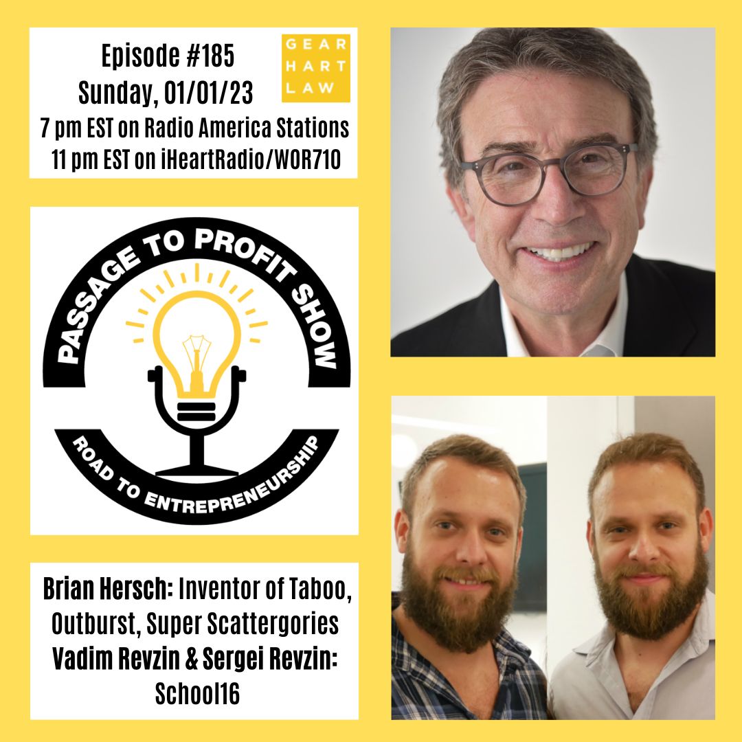 🥳ANNOUNCING THE FIRST #PassagetoProfit SHOW OF 2023 AIRING TODAY!

🎙️<a href="/brianhersch/">Brian Hersch</a> <a href="/BoomAgainGame/">The Boom Again Trivia Game</a>
 💻✨<a href="/vrevzin/">Vadim Revzin</a> <a href="/srevzin/">Sergei Revzin</a> #School16

📻01/01/23 @ 7pm ET on <a href="/RadioAmericaNet/">Radio America</a>
 &amp; @ 11pm ET on <a href="/iheartradio/">iHeartRadio</a> <a href="/710WOR/">WOR NewsTalk Radio</a>