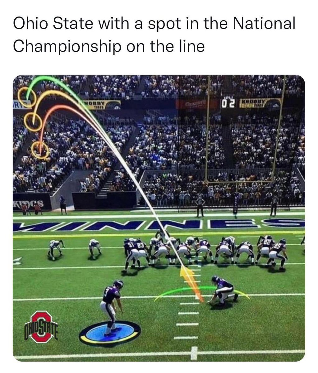 teejrl's tweet photo. “You almost had it!”😂 #ohiostatevsgeorgia https://t.co/dtNMKeCstV