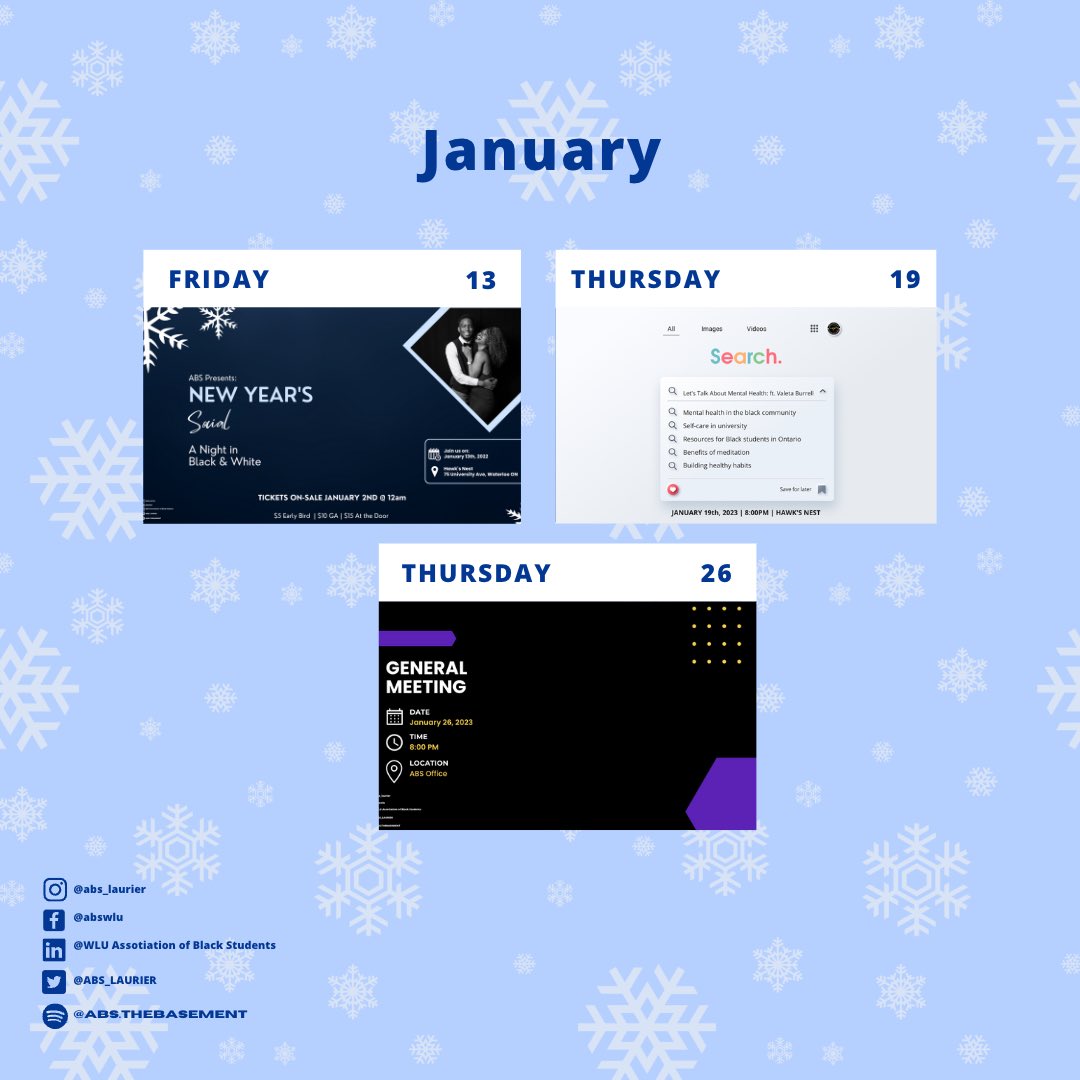 New year 🤝🏾 New events

Here’s a sneak peek to the events planned for this month, stay tuned for more details

For those subscribed to the mailing list, check your email for the January Update w/ the full breakdown of this month’s events!