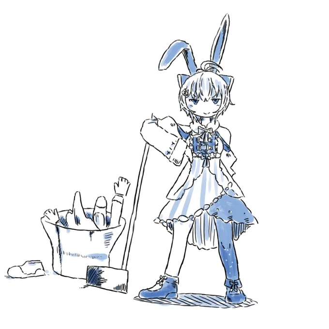 #SiroArt もちつき少女。 